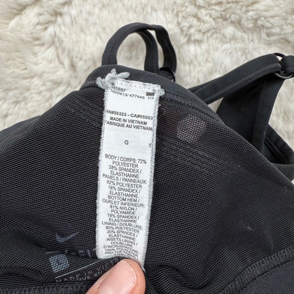 Nike Dri Fit Indy Women's Sports Bra Adjustable Straps Black White Large - Picture 5 of 6